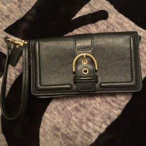 Black coach wristlet